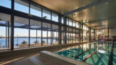caprals front glazed framing system shown at the north sydney pool