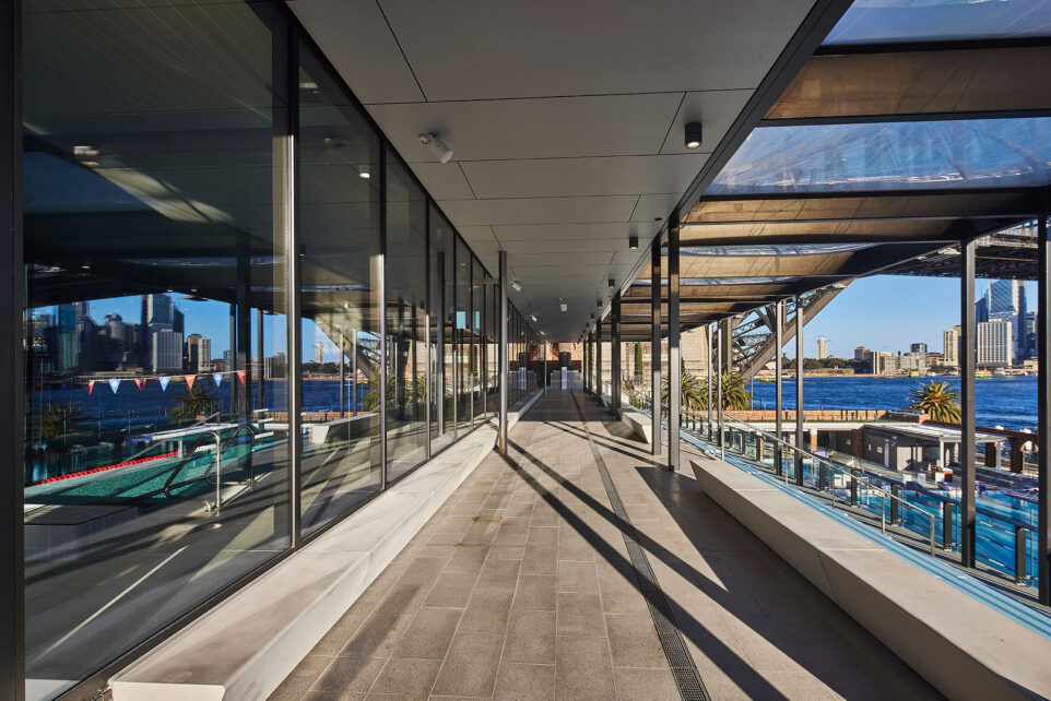 Capral framing system seen a the north sydney pool