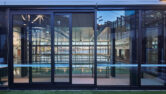 caprals sliding door using in the north sydney pool
