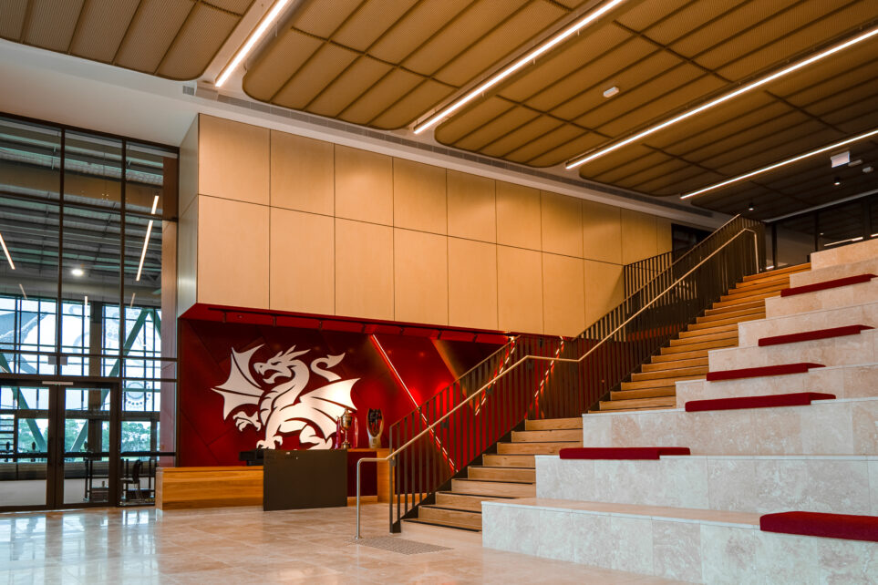 Bruce Gordon Centre St George Main Entrance Featuring Capral Window and Door Systems